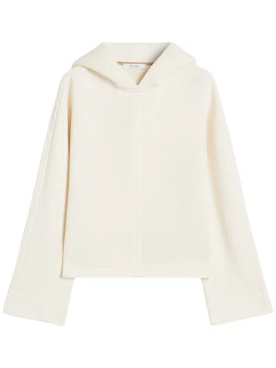 Max Mara Pure Pure Hooded Sweatshirt In Ivory
