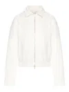 Max Mara Pure Silk And Cotton Crop Sweatshirt In White