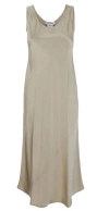 Max Mara Pure Silk Clothing Dresses In Gray