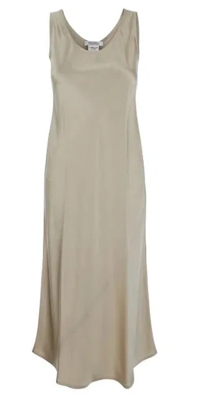 Max Mara Pure Silk Clothing Dresses In Gray
