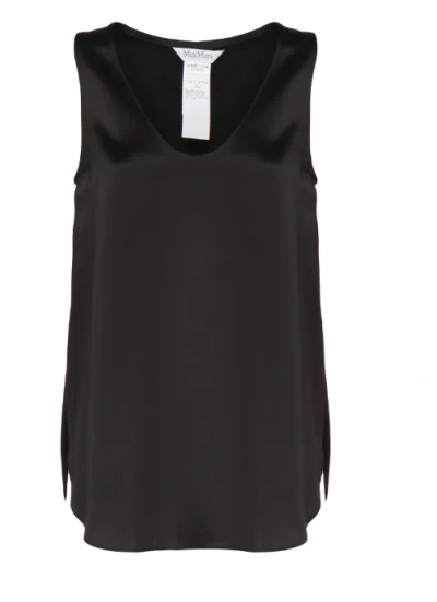 Max Mara Pure Silk Clothing Top In Black