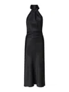 Max Mara 'moli' Silk Satin Midi Dress In Negro