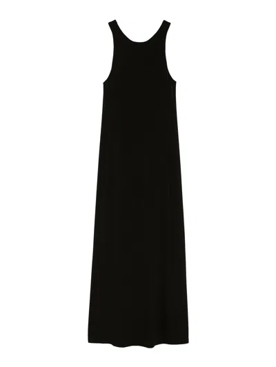 Max Mara Pure Sleeveless Jersey Dress In Black