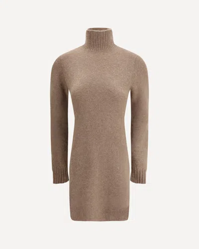 Max Mara Pure Stretch Cashmere Mini Dress In Nude