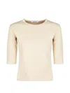 Max Mara Pure Stretch T-shirt In Neutral