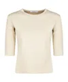 Max Mara Pure Stretch T-shirt In Neutral