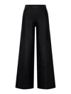 Max Mara Pure Stretch Viscose Trousers In Black