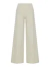 Max Mara Pure Stretch Viscose Trousers In White