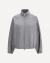 Max Mara Pure Sweatshirt In Double Wool And Cotton Jersey In Gray