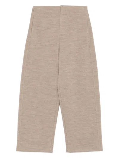 Max Mara Pure Trousers In Brown