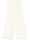 Max Mara Pure Cotton Blend Wide-leg Trousers In Multicolor