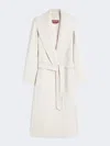 Max Mara Pure Virgin Wool Broadcloth Coat In White