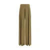 Max Mara Pure Viscose Technical Jersey Pants In Brown
