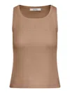 Max Mara Pure Viscose Crêpes Top In Nude & Neutrals