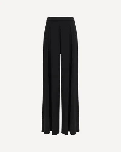 Max Mara Pure Viscose Technical Jersey Pants In Black