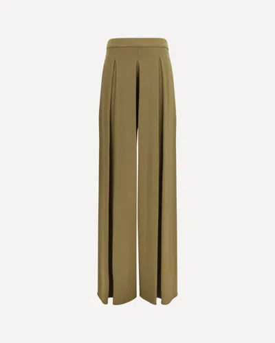 Max Mara Pure Viscose Technical Jersey Pants In Brown