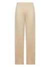 Max Mara Pure Silk And Cotton Sweatpants In Brown