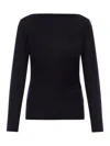 Max Mara Pure Wool And Cashmere Sweater With Boat Neck In Black
