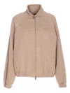 Max Mara Pure Wool And Cotton Jacket In Brown