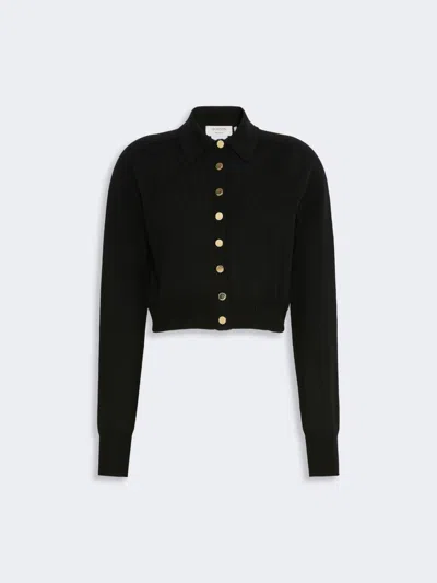 Max Mara Pure Wool Cardigan In Black