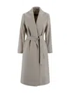 Max Mara Pure Wool Drape Coat In Gray