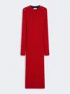 Max Mara Pure Wool Knit Dress In Red