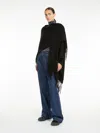 Max Mara Pure Wool Poncho In Black
