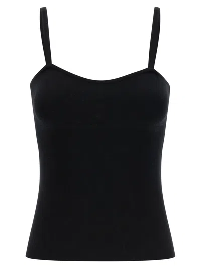 Max Mara Pure Wool Tank Top In Black