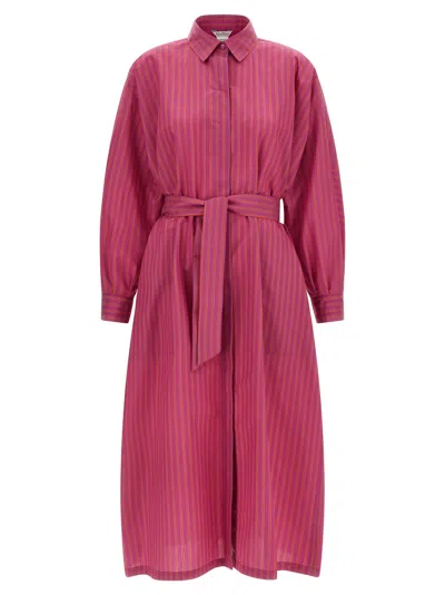 Max Mara Purple Cotton Long Women's Dress