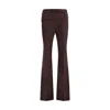 Max Mara Purple Polyester Dress Pants In Burgundy