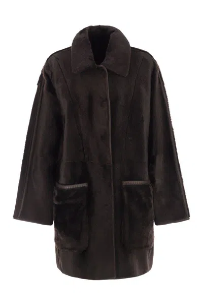 Max Mara Pyrenees - Reversible Shirt Jacket In Black