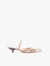 Max Mara Python-print Mules In Natural