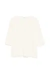 Max Mara Quarter-sleeve T-shirt In Neutral