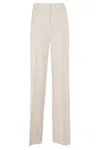 Max Mara Angola Sabbia Wide Leg Pants In Beige