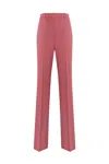 Max Mara Quasar Trousers In Crepe Satin In Pink