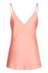 Max Mara Pink Silk Top With Thin Shoulder Straps