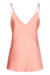 Max Mara Silk Satin Cami Top In Pink