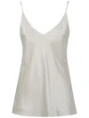 Max Mara Leisure Lucca Silk-blend Tank Top In White