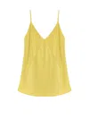 Max Mara Spaghetti Strap Suspenders In Yellow