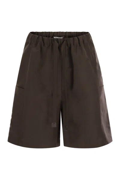 MAX MARA MAX MARA QUEBEC - BERMUDA SHORTS IN LINEN AND SILK