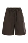 Max Mara Maxmara Women Quebec - Bermuda Shorts In Linen And Silk In Brown