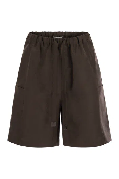 MAX MARA MAX MARA QUEBEC - BERMUDA SHORTS IN LINEN AND SILK