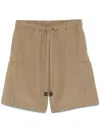 Max Mara Elastic Waist Shorts In Brown