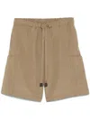 Max Mara Elastic Waist Shorts In Brown