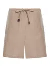 Max Mara Elastic Waist Shorts In Pink