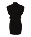 Max Mara Querce Sleeveless Cady Mini Dress In Black