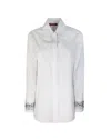 Max Mara Crystal-embellish Shirt In White