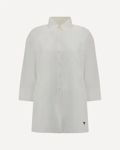 Max Mara Queva Shirt In Cotton In White
