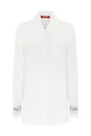 Max Mara Crystal-embellish Shirt In White