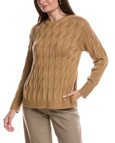 Max Mara Quid Wool Sweater In Tan